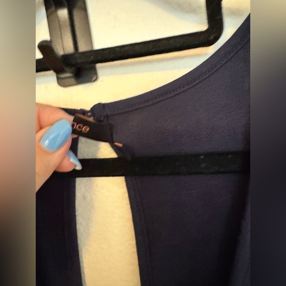 Quince French Terry Modal Jumpsuit Size Large Navy Blue Tie Front EUC - Picture 6 of 10